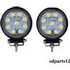 Autonet 2x Fari 27w Alogeni Led a Diodi Luce Fuoristrada Lavoro Flood 12V 24V