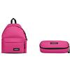 EASTPAK Padded Pak'R Zaino, Taglia Unica, Rosa (Pink Escape 08), 18.01 x 30.02 x 40.01 cm; 381.02 grammi & Oval Single Astuccio Portapenne, Taglia Unica, Rosa (Pink Escape)