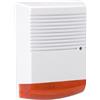 Velleman Finta sirena con LED rosso lampeggiante, resistente agli agenti atmosferici, alimentata a batteria, senza fili, IP44