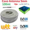 Fte Maxital CAVO ANTENNA COASSIALE 5 MM PER TERRESTRE E SAT. PVC BIANCO BOBINA 100MT