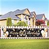 Romon Banner Buon Compleanno 60° Anniversario Decorazione 210x40cm