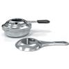 HENDI Bruciatore per Fonduta, set di 2 pezzi, bruciatore di pasta/gel combustible per Fonduta, mini fornello ad alcool, ⌀92x(H)40mm, acciaio inox