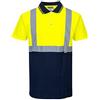 Portwest S479 Polo Maniche Corte ad Alta Visibilità Inserti in Contrasto