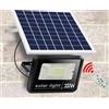 Faro Faretto Led 25W Con Pannello Solare Crepuscolare con Telecomando IP67
