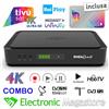Digiquest Decoder Combo 4K Tivusat Satellitare Terrestre DVB-S2 DVB T2 TV Sat Tvsat scheda
