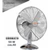 Vinco VENTILATORE CROMATO DA APPOGGIO BASE TONDA CROMO LUCIDO 50W METALLO VINCO 70604