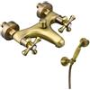 EASILY Rubinetto miscelatore vasca da bagno con doccetta vintage bronzo ROMO 59466