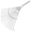 Amig - Rastrello - Testa di scopa metallica regolabile - Ideale per raccolta foglie - 30-50 cm - Acciaio - Metallo
