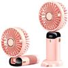 Rawrr Mini ventilatore portatile da 3000 mA. Ventilatore ad angolo pieghevole regolabile a 5 marce, ventilatore a mano ricaricabile USB, adatto per interni ed esterni (rosa)