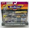 Micro Machines Adventures Vehicles Plus Accessories In One! Galoob Nuovo 1990