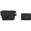 EASTPAK Jr Borsa Messenger, Taglia Unica, Nero & Crew Single Portafoglio, Nero (Black), 13 cm