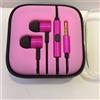 CUFFIE IN-EAR AURICOLARE UNIVERSALE STEREO XIAOMI Mi3 Mi4 PISTON 2 JACK 3,5 ROSA