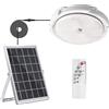 FARO Plafoniera Solare Esterno 60W con Telecomando e Sensore IP65 Faro crepuscolare