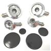 CANDY HOOVER IBERNA Kit bruciatori+ piattelli neri piano cottura 4 fuochi Candy Iberna Hoover