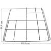 Star griglia cucina in acciaio cromato 3 fuochi piano cottura 44,4 X 44,4 CM