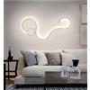 Dopa store Applique lampada Led da parete Design Curvo Moderno bianco alluminio 1000lumen