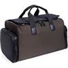 Hexagona - Borsa da viaggio - Compatibile con cellulare - da uomo - Collezione Citizen, Marrone/nero, Chic
