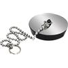 Idrobric Tappo Gomma Scarico con Catenella e Placca in Acciaio Inox 40mm