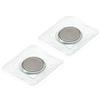 Magnet Expert - First4magnets Magnete tessile F15PVC-5-AMZ F15PVC-5 rivestito in PVC a 5 punti, a cambio rapido, Magic & Illusions (4 paia), argento, 25 x 10 x 3 cm, 4 paia