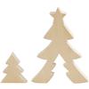 Creativ Alberi di Natale, altezza: 8+20 cm, larghezza: 6,5+14,5 cm, compensato, 1 set, profondità 2 cm
