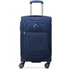 Delsey Paris Helium DLX - Trolley morbido espandibile, Blu navy, Checked-Large 29 Inch