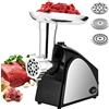 Nictemaw Tritacarne Elettrico 400 W, Tritacarne elettrico con 3 piastre di macinazione, tubo di riempimento salsiccia, INOX