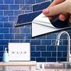 Walplus - Adesivo per piastrelle piatte in marmo, 28,5 x 14 cm, 48 pezzi, colore: blu