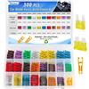 Bolatus 300Pcs Fusibili Auto Kit, Mini & Medio Fusibili Auto Assortiti Kit 2A 3A 5A 7.5A 10A 15A 20A 25A 30A 35A 40A Fusibile per Camper, Auto, Camion, Moto + Estrattori