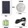 FARO LED PANNELLO SOLARE LAMPADA 200W 400W PLAFONIERA SENSORE CREPUSCOLARE IP65