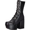 LAMODA Shadow Gries, Mid Calf Boot Donna, Nero PU, 40 EU