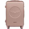 W WINGS Wings - Borsa da viaggio leggera con ruote e manico telescopico, Champagne, M, valigia, Champagner, M, custodia, Champagner, M, Caso
