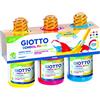 GIOTTO School paint - Set Da 3 Flaconi Di Tempera Pronta, Colori Primari