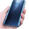 Newtop Custodia per Samsung GALAXY S8 PLUS cover a specchio CLEAR VIEW Azzurro Cromato