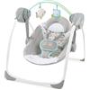 Ingenuity Comfort 2 Go Altalena per bambini compatta portatile a 6 velocità con musica, pieghevole, 0-9 mesi (Fanciful Forest)