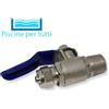 RACCORDO VALVOLA A SFERA PER TUBO DA 1/4" RUBINETTO PER DEPURATORE OSMOSI ACQUA
