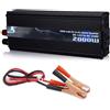 SMD Shop Inverter 2000W 12V 220V Trasformatore Auto Campeggio Barca PC Presa USB SG Cavi