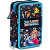 Seven Astuccio Scuola Portapenne Two Players One Console - 3 Zip Completo di Pennarelli, Matite, Ecc. .- Accessoriato, Multicolore