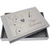 WHITE COTTON CARDS Album Fotografico, cartoncino, plastica, 12,5 x 17,5 x 2,5 cm