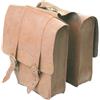 BORSA POSTERIORE DOPPIA MARRONE PER BICI CON MANIGLIA FINTO CUOIO BICICLETTA