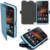 0283ACA CUSTODIA BOOK COVER SILICONE FLIP CASE TPU LIBRO STAND MICROSOFT LUMIA 950 BLU