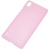 031307A Huawei Custodia Originale Hard Slim Back Cover Ascend P7 Pink Rosa Trasparente