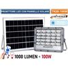UNIVERSO FARO LED 1000LM POTENZA EQUIVALENTE 100W PANNELLO SOLARE E TELECOMANDO IP65.