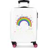 Roll Road Arcoiris Everything Ok Trolley cabina Rosa 38x55x20 cms Rigida ABS Chiusura a combinazione numerica 35L 2,3Kgs 4 Ruote Bagaglio a mano