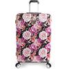 bebe Bagaglio da donna Marie 29 Hardside Check in Spinner, Stampa floreale nera, Taglia unica, Trolley Marie 73,7 cm Hardside Check in Spinner