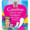 Carefree Cotton Feel Flexiform - Salvaslip con profumo fresco, 100% traspirante con sensazione di freschezza a lungo, misura normale, 56 pezzi