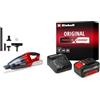 Einhell 2347120 Aspiratore a Batteria Portatile Te-VC, 18 Li-Solo, Rosso, Nero + Power-X-Change Starter Kit, Caricabatteria e Batteria da 4000 mAh Li-Ion, Nero, Rosso