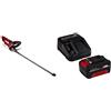 einhell GE-CH 1846 Li Solo Tagliasiepi, 18 V, Rosso + Power-X-Change Starter Kit, Caricabatteria e Batteria da 4000 mAh Li-Ion, Nero, Rosso