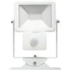 Electraline 63510 Proiettore Faretto Slim da Esterno, IP44 a LED con Sensore di Movimento, 10W, Bianco