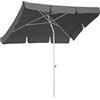 Schneider Ombrellone Ibiza, antracite, 180 x 120 cm, rettangolare, struttura in acciaio, rivestimento in poliestere, 2,6 kg