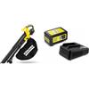 Kärcher Soffiatore e aspiratore foglie a batteria 18 V BLV 18-200 Battery Set, incl. batteria 18 V/2,5 Ah e caricabatterie, funzione pacciamatura, velocità aria: 200 km/h, sacco: 45 l, peso: 3,5 kg